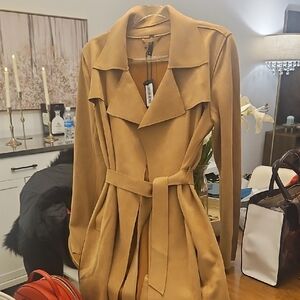 Elegant Tan Women's Trench Coat